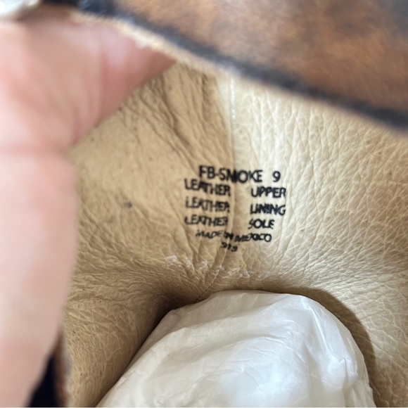 Freebird by Steven Brown Ankle Boots with Distressed Leather Chunky Heel 9 Shoes - Picture 9 of 10